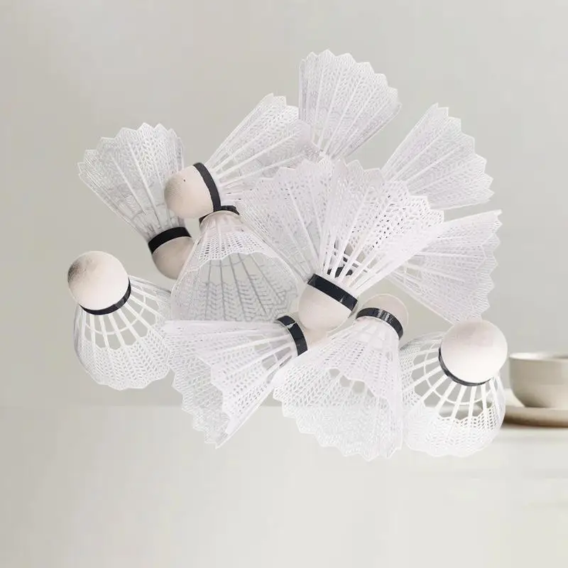 

12Pcs Plastic Badminton Shuttlecocks, Lightweight Training Balls, Portable Birdies for Hitting Practice & Daily Entertainment