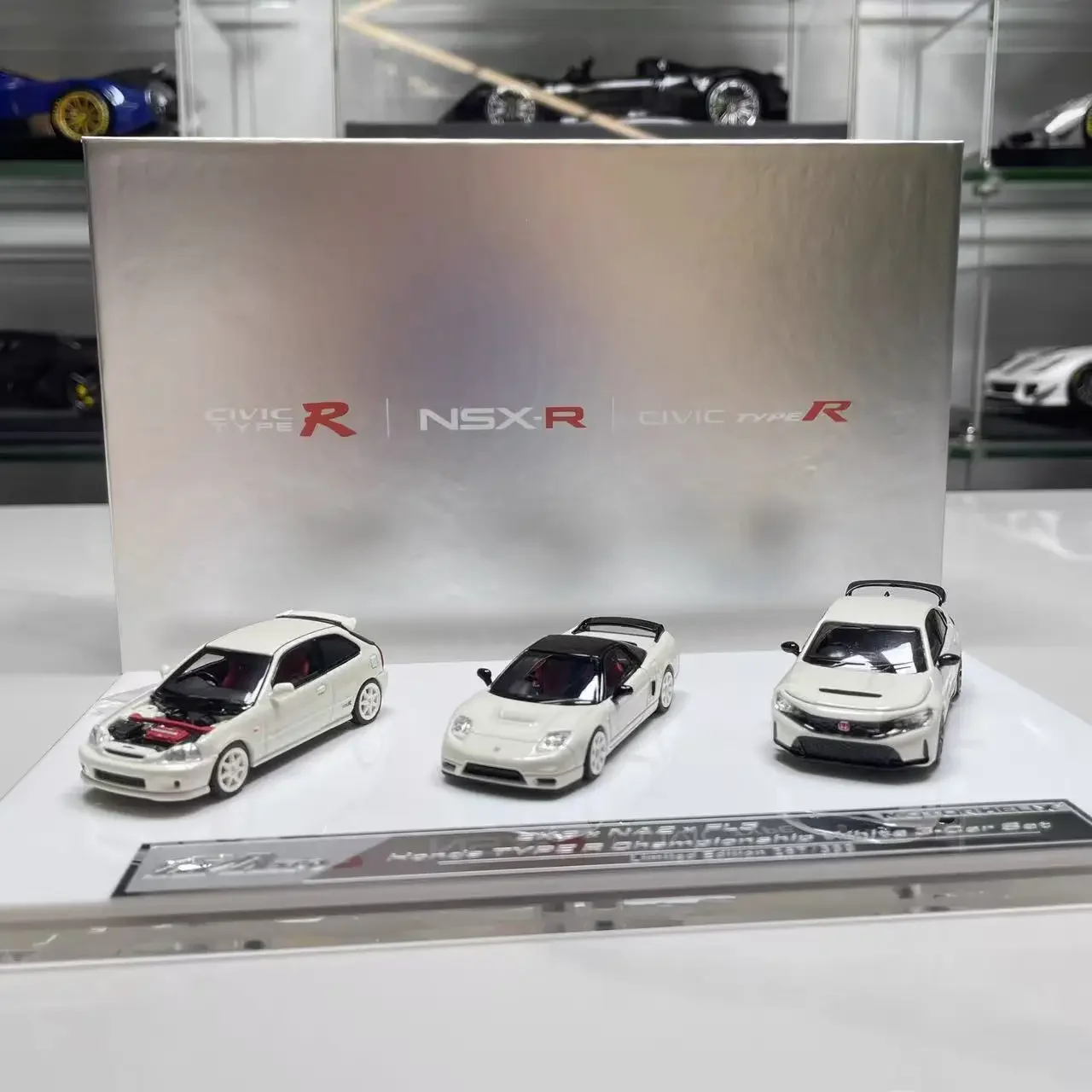 MH 1:64 2025 Foshan Exhibition Limited Edition EK9 NA2 FL5 three-car alloy die-cast simulation car model, adult decoration