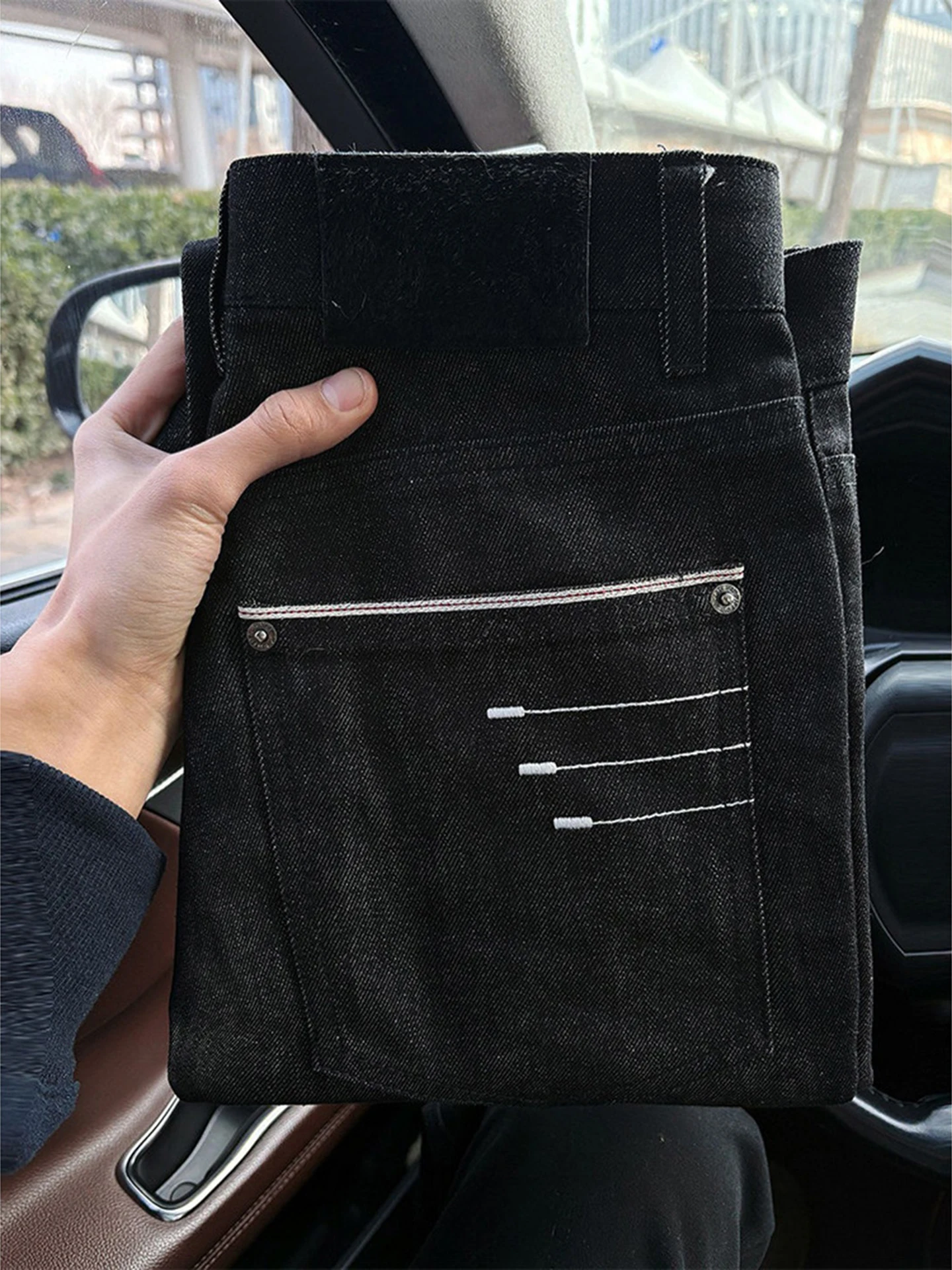 

Original Denim Jeans Straight Leg Men Women American Style Narrow Width Four Lines Tanning CleanFit Street Style Jeans