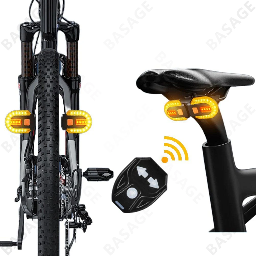 Remote Controlled Bicycle Turn Signal Warning Light Usb Rechargeable Mountain Waterproof Night Riding Tail Light Source