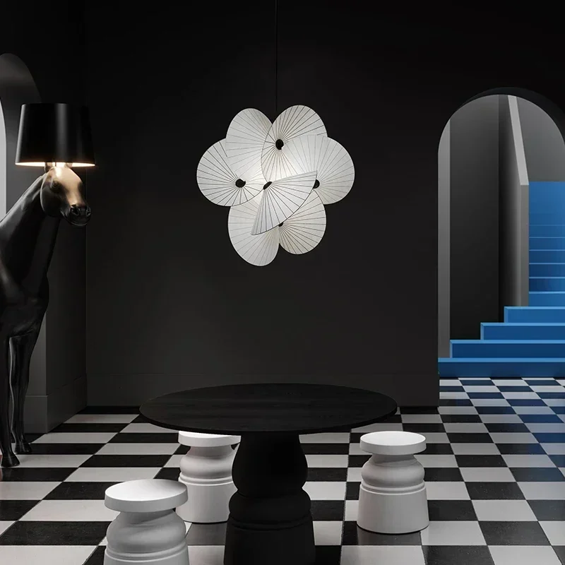 Minimalist LED Ceiling Pendant Lamp for Living Room Cloth Chandelier for Shop Bar Counter Hanging