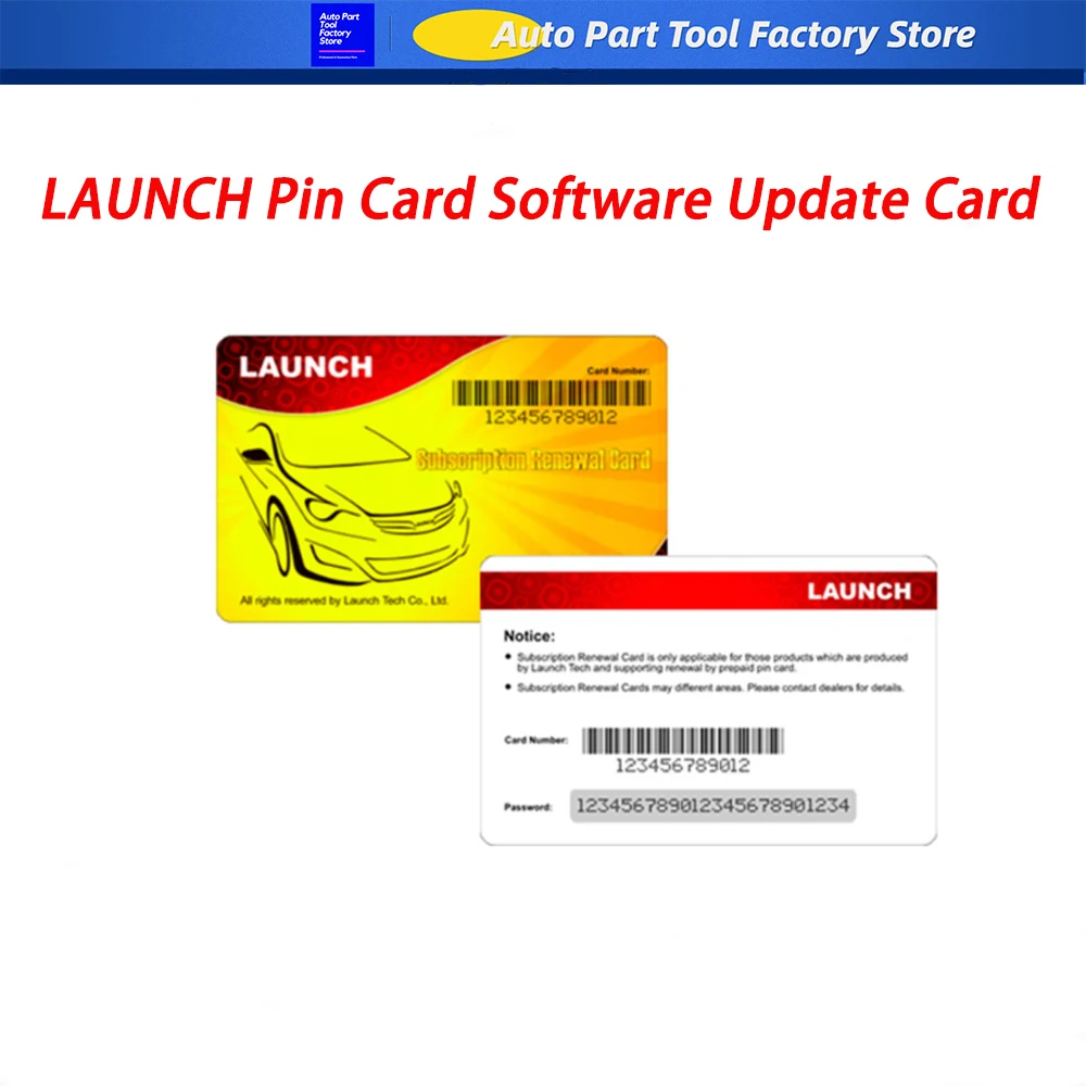 LAUNCH Pin Card Software Update Card Support For One Year Update Service for Launch Creader CRP429C/ CRP909E/ CRP909