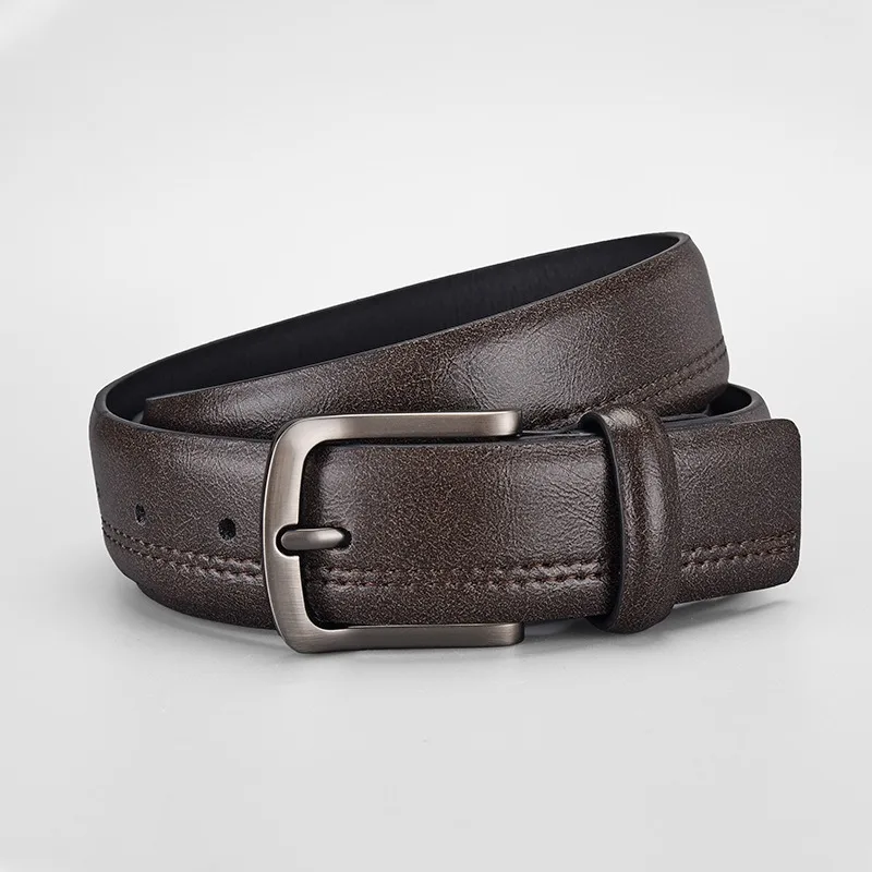 High Quality Letter Buckle Designer Men's Belts Casual Genuine Leather Cowskin Casual Jeans Waist Strap White Ceinture Homme Men