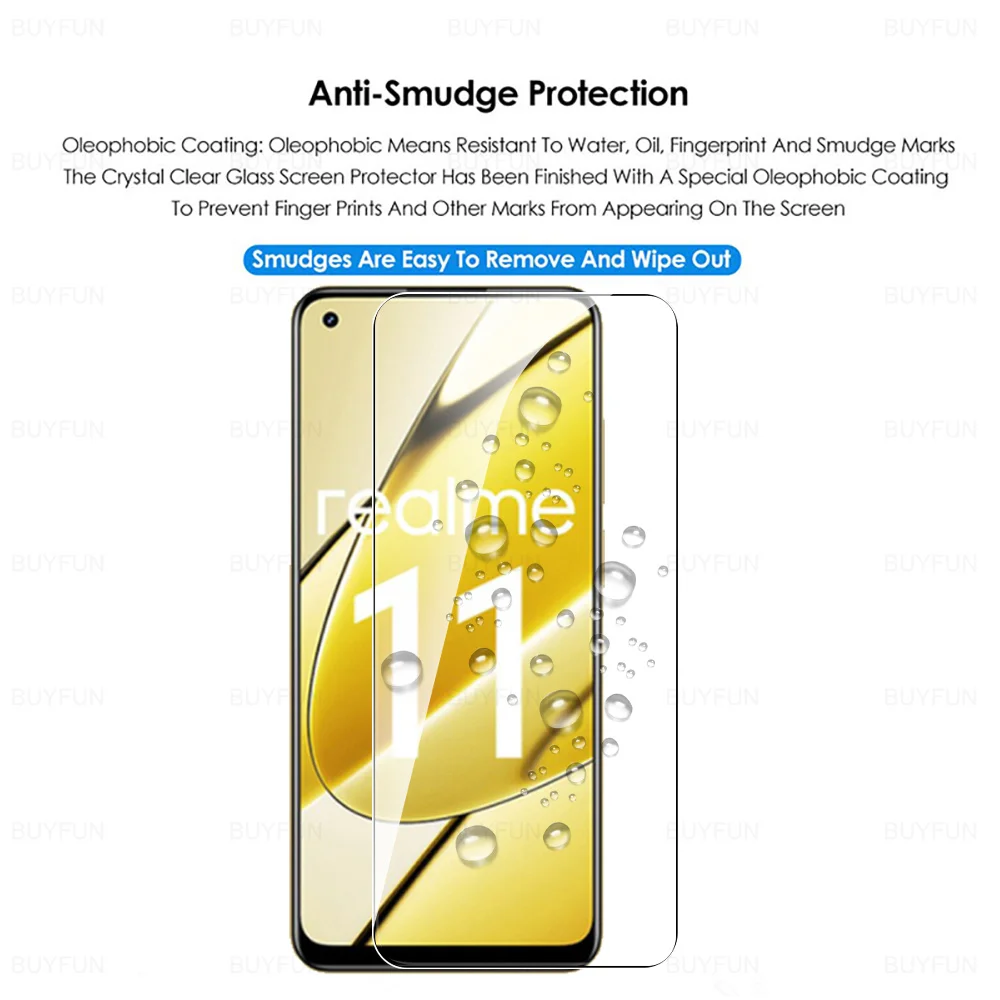 For Realme 11 4G Glass 2Pcs Tempered Glass Realme11 5G Global Verison Realmy 11 Realmi 11 2023 Screen Protector Armor Guard Film