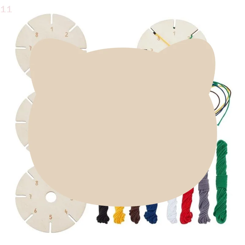 1Pc/4Pcs Bracelet Woven Braiding Disk Flower Shape Wood Disk Bracelet Braiding Woven Plate Knitting Tools Beading Cord Disc