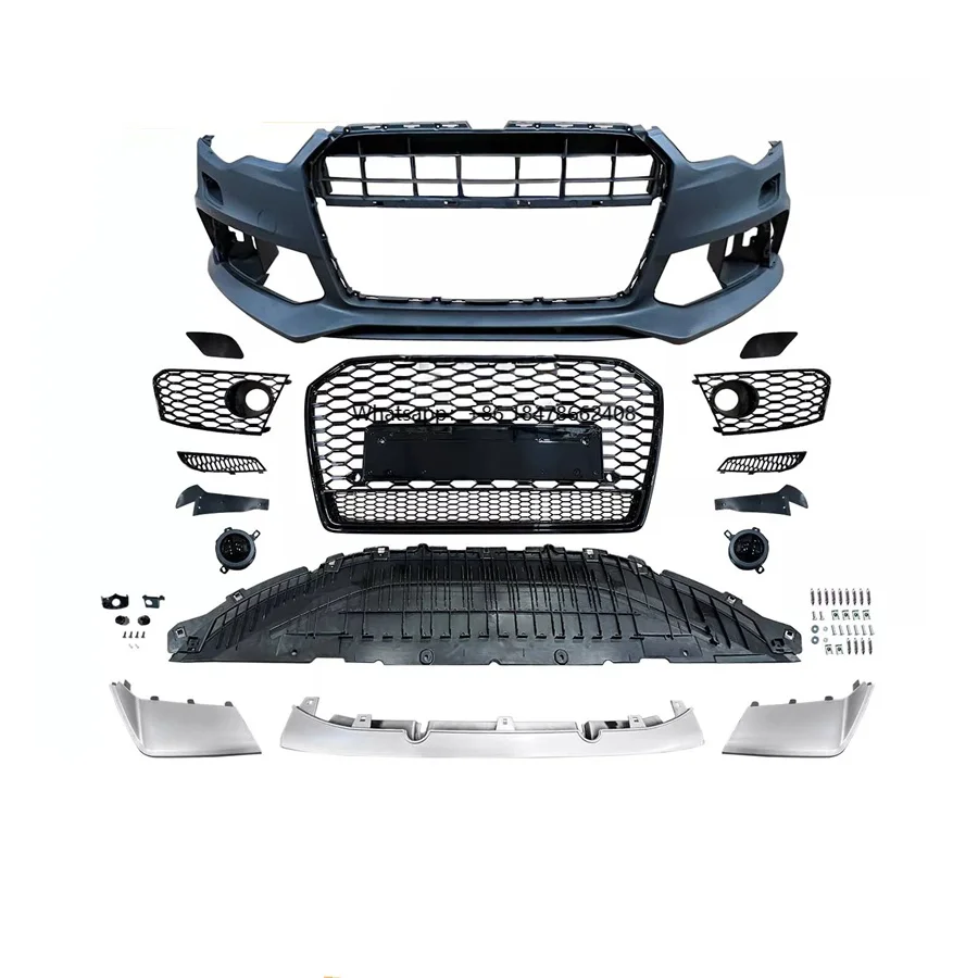 

Car 2012-2015 A6 S6 Front Bumper Kit RS6 Style Body Kit With Grille for C7 2012 2013 2014 2015
