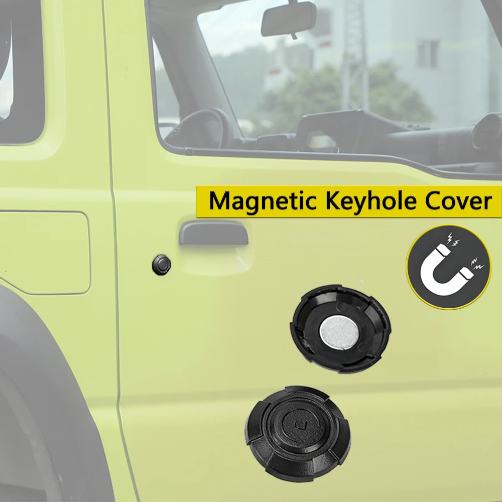 Magnet Keyhole Cover Tailgate Screw Cap Heating Wire Protection for Suzuki Jimny JB74 JB64 2019-2025 Car Parts Accessories ABS