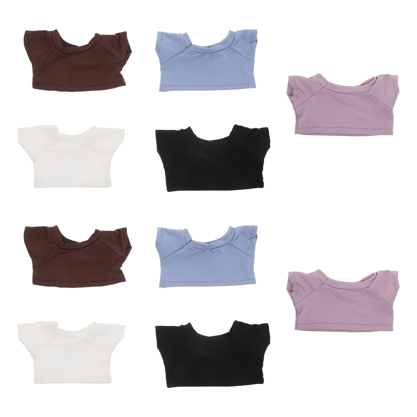 

10Pcs Classic Bear Shirts Soft Fabric Clothes for 23Cm Stuffed Animal Outfit Dress-Up Clothing Stuffed Bear Outfits