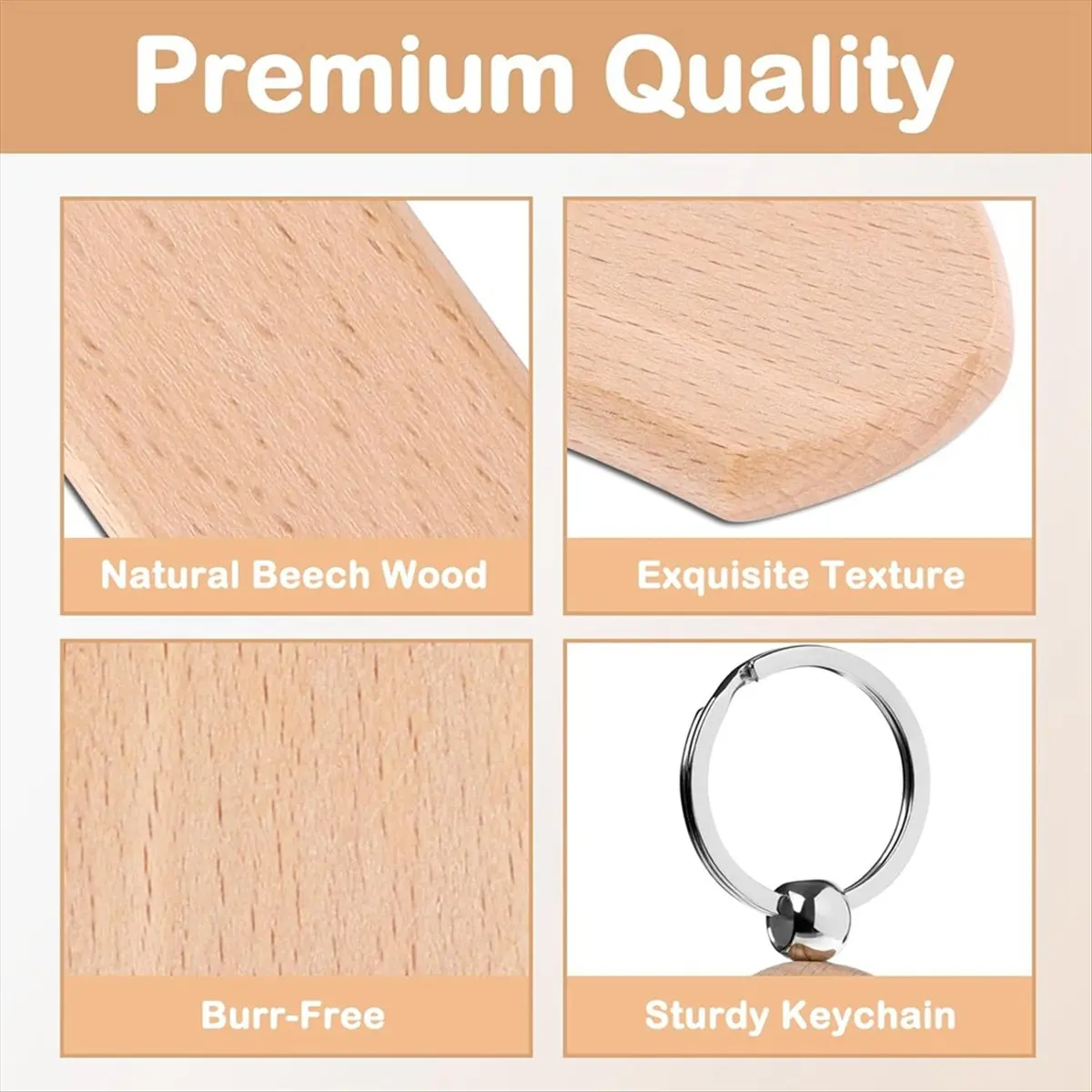 【~ New A25M】Laser Engraving Material Blank Wood These Wood Blanks Have Multitude of Uses, Serving As Keychains, Luggage Tags