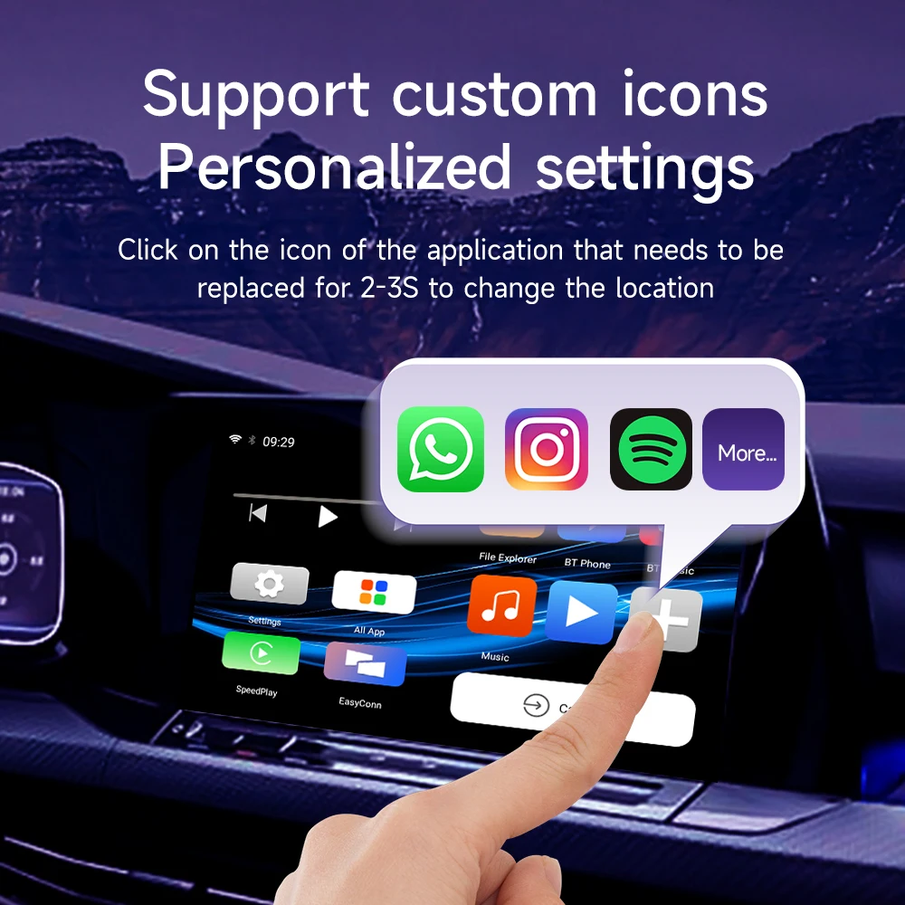 HEYINCAR CarPlay Smart Ai Box Plus Android Wireless CarPlay Android Auto Adapter For Netflix For YouTube Car Play Ai tv box