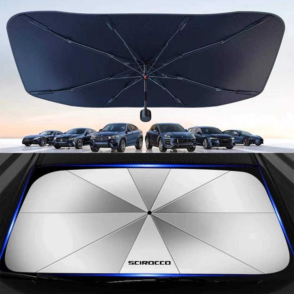 For VW Scirocco GTI R Car windshield Sunshade Umbrella Protector Parasol Foldable Car Sun shield Accessories Shading