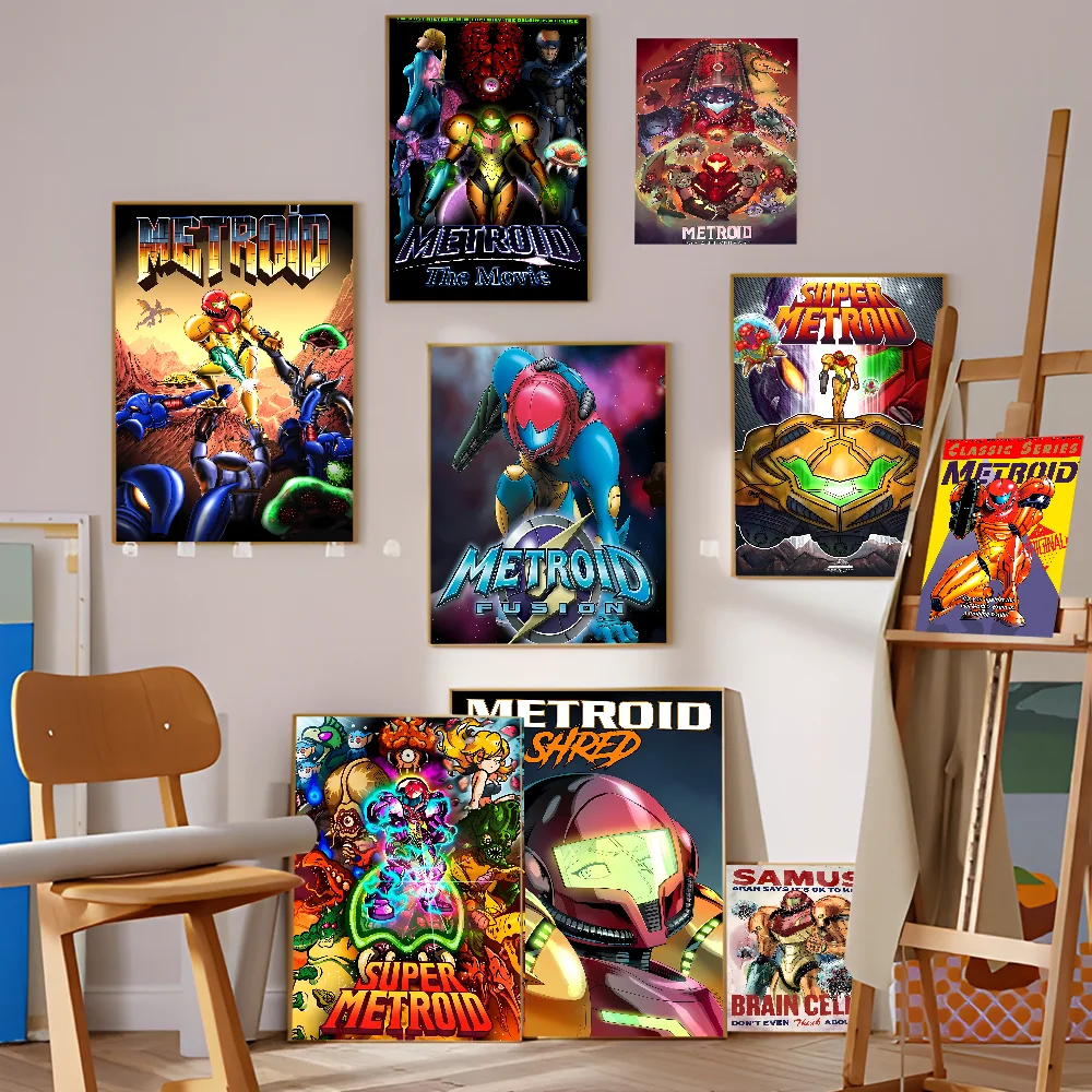 Metroid Prime Classic Vintage Posters Whitepaper Prints Posters Artwork Kawaii Room Decor