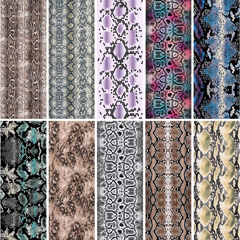 10pcs/Bag or 10 Rolls/Box Snake Skin Nail Transfer Foils Animal Print Nail Art Stickers Set Winter DIY Manicure Decals Decoratio