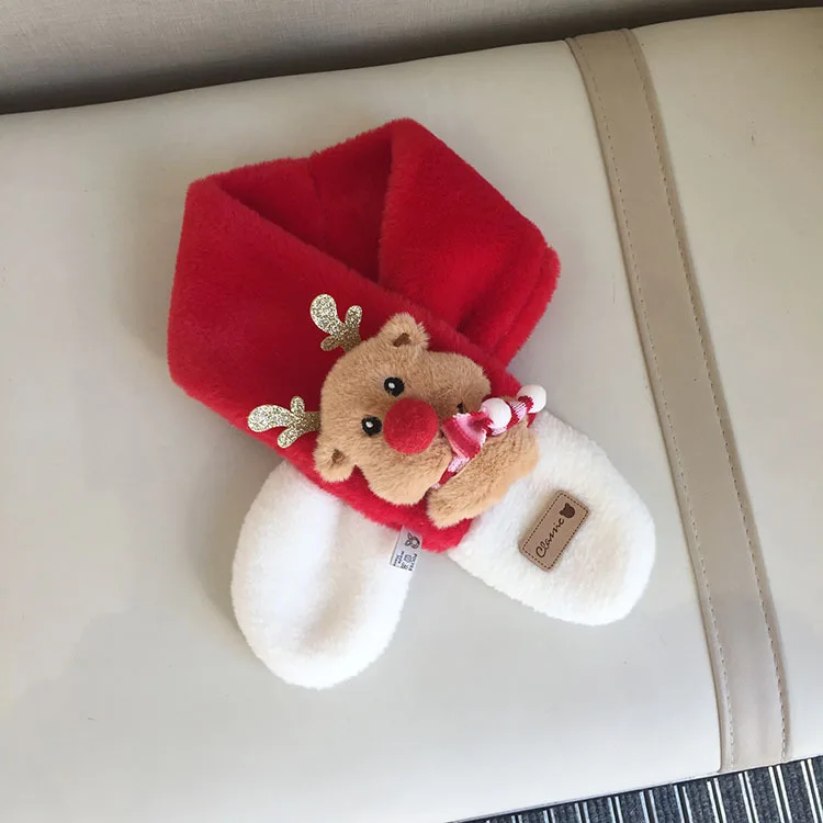 أزياء أفخم عيد الميلاد الأطفال وشاح يندبروف سماكة الصليب وشاح الأوشحة الشتوية الدافئة الخريف والشتاء #5