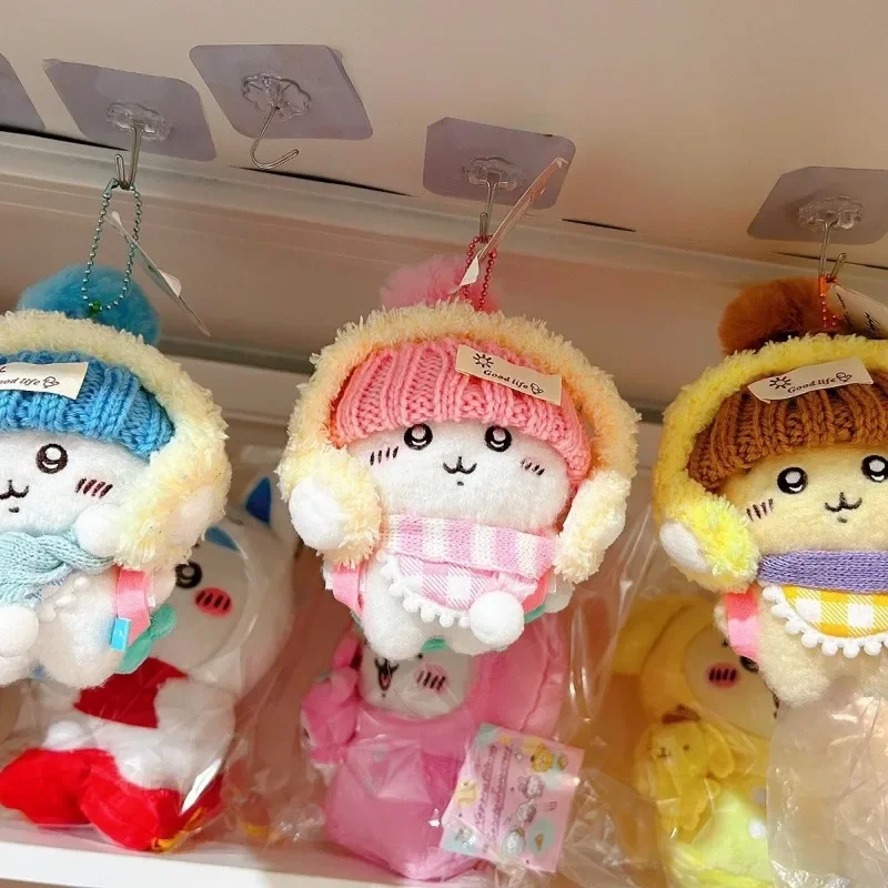 MINISO Chiikawa Usagi أفخم لطيف دمية قلادة الكرتون الملابس 2025 القابلة للإزالة جديد Ins أنيمي حقيبة ظهر جميلة قلادة Hachiware #2