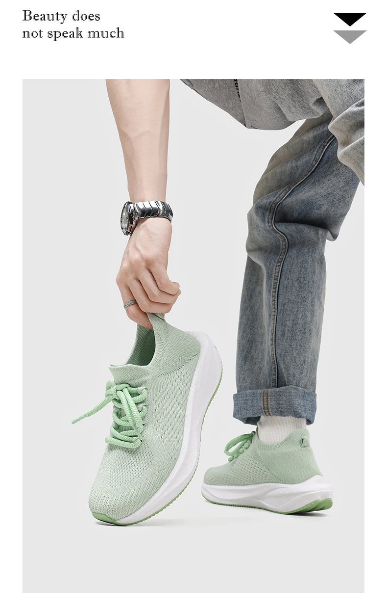 Neue, gepolsterte Laufschuhe für Herren, geeignet für schwere Läufer, mit Schnürung, Sport- und Freizeitmodelle für Damen, rutschfeste Outdoor-Sportschuhe, Herren-Sneaker. – Detail 11