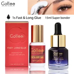 Gollee 1s Fast Drying Lash Extension Glue 5ml grafting Lashes Glue Eyelash Extension Glue Waterproof Super Bonder Makeup Tools
