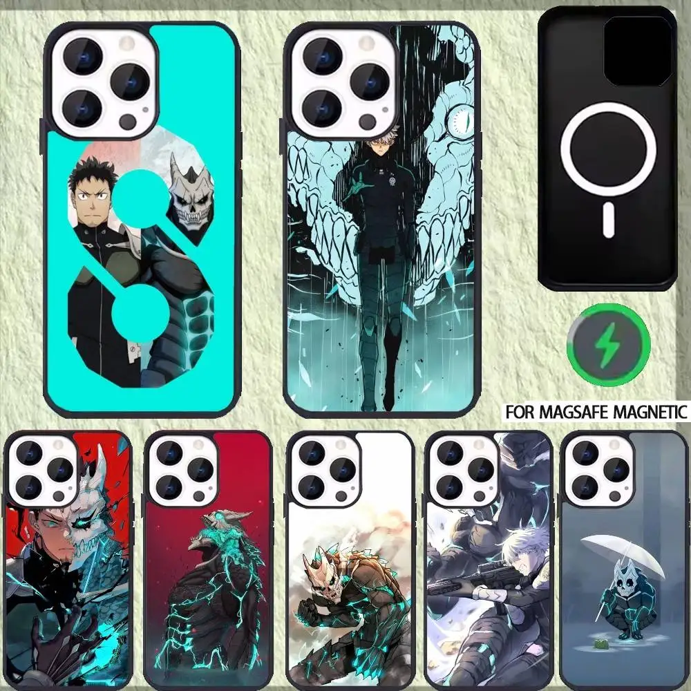 

Anime K-Kaiju No 8 Phone Case For iPhone 17,16,15,14,13,12,Plus,Pro,Max For Magsafe Magnetic Wireless Charge