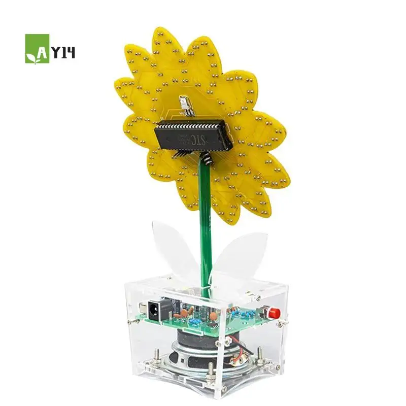 

AY14-светодиодный цветной светодиодный комплект Bluetooth-динамиков с подсолнухом, музыкальный спектр, забавное электронное производство, сделай сам, практика сварки