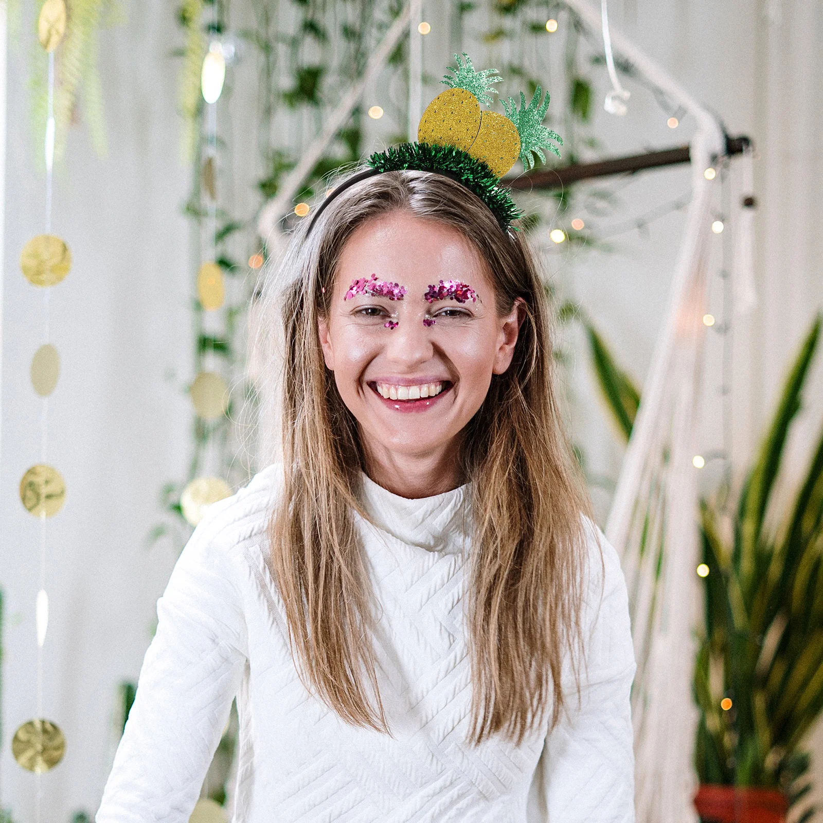 

2pcs Pineapple Hair Hoop Yellow Fruit Styled Headband For Women Girls Party Wedding Birthday Christmas Gift Hair Accessory