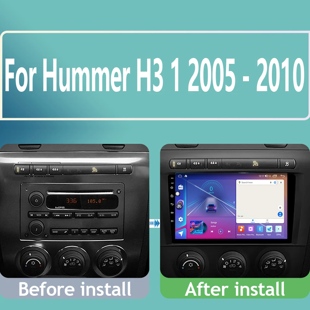 4G Android13 7862 Car Auto Radio Multimedia WIFI Video Player Navigation QLED GPS For Hummer H3 1 2005 - 2010 No 2din DVD Stereo