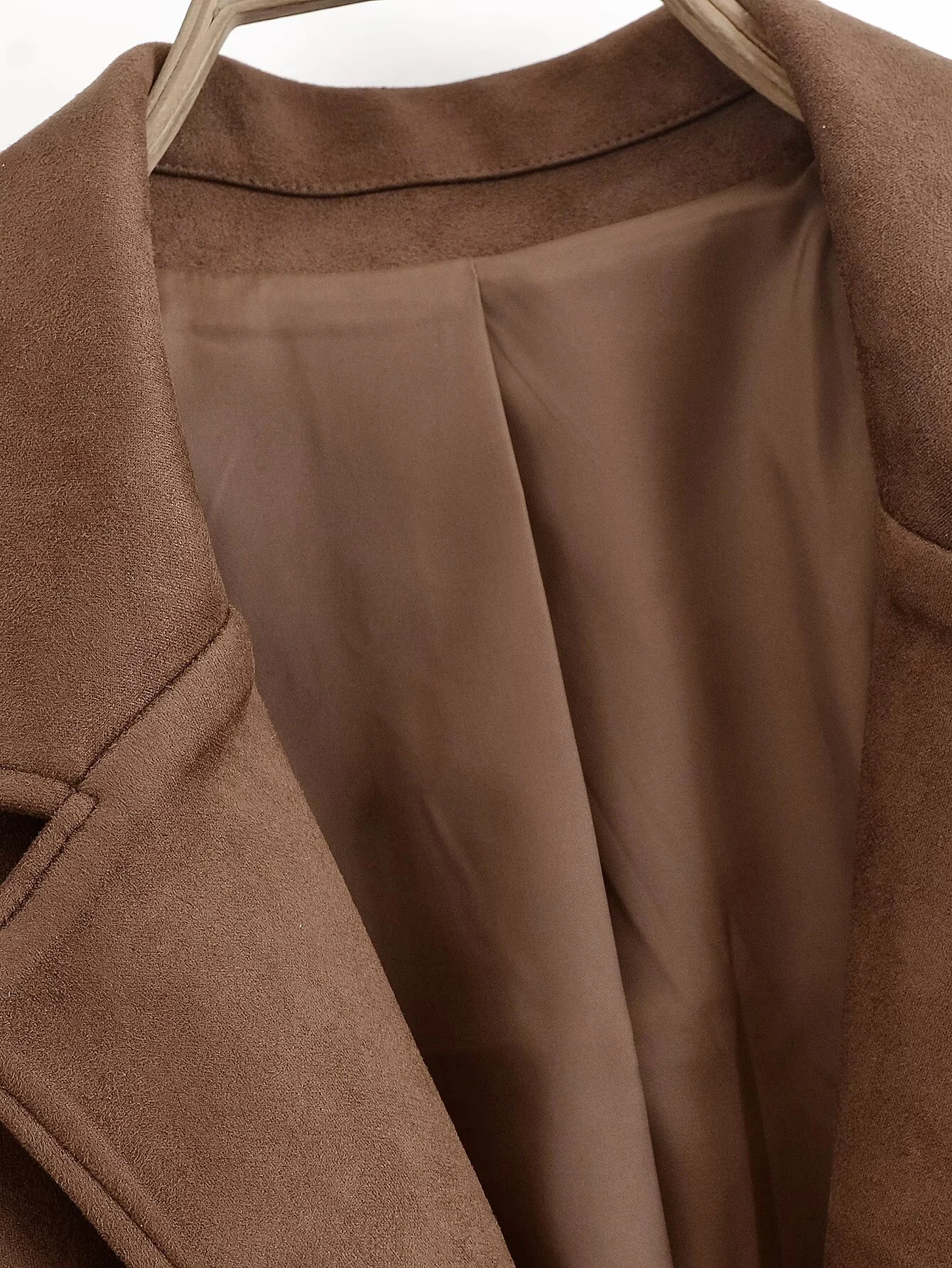 제라인스 가을 미국 여성 의류 레트로 캐주얼 패션 기품있는 라펠 긴팔 스웨이드 수트 재킷