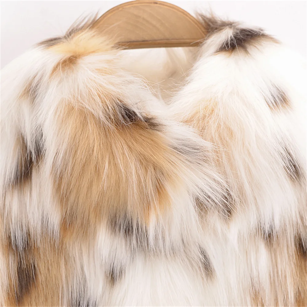 2024 autunno e inverno nuovo stile high-end temperamento risvolto stampa leopardo pelliccia sintetica effetto cappotto di pelliccia per le donne