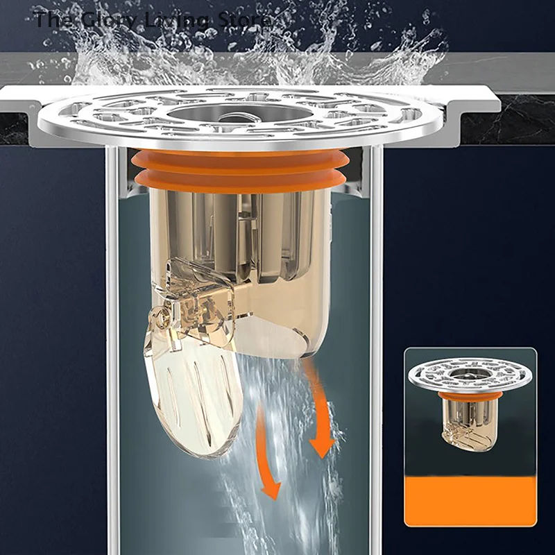 Magnetic Self-Closing Odor and Insect Proof Floor Drain Core Deodorant Anti-Odor No Smell Bathroom Toilet Sewer Shower Drain