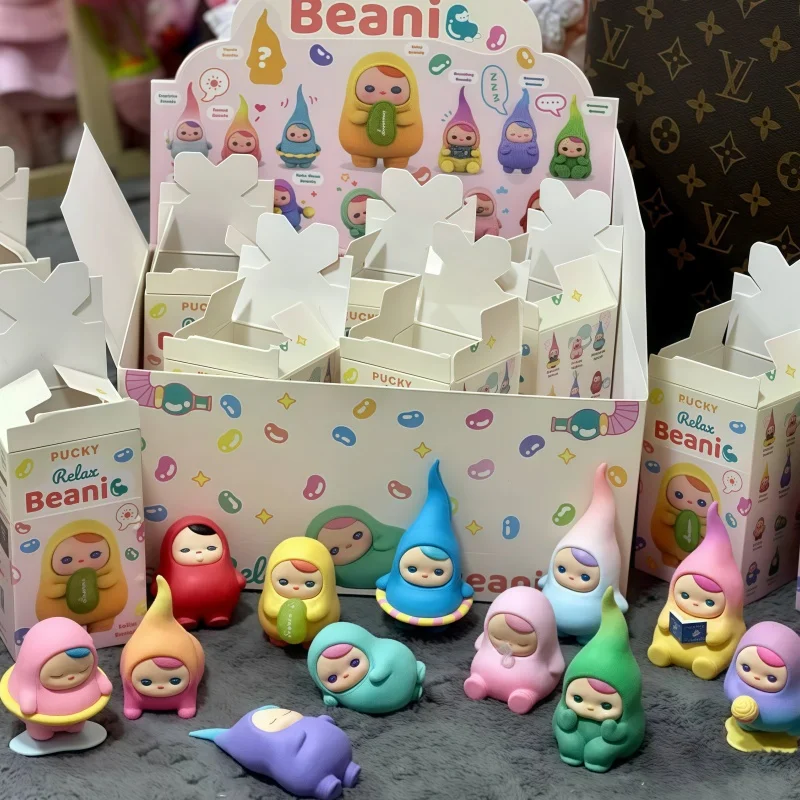 

Hot Genuine Pucky Relaxing Bean Blind Box Trendy Toy Figurine Anime Figures Model Ornament Cute Trendy Toy Birthday Gift