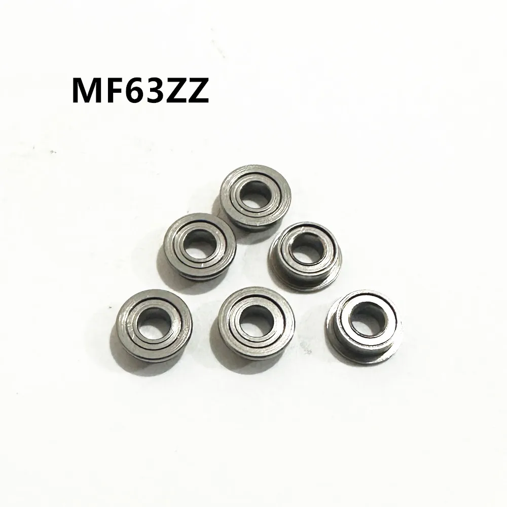 MF63ZZ 3x6x2.5mm Flange Bearings Miniature Deep Groove Ball Bearing With Lips