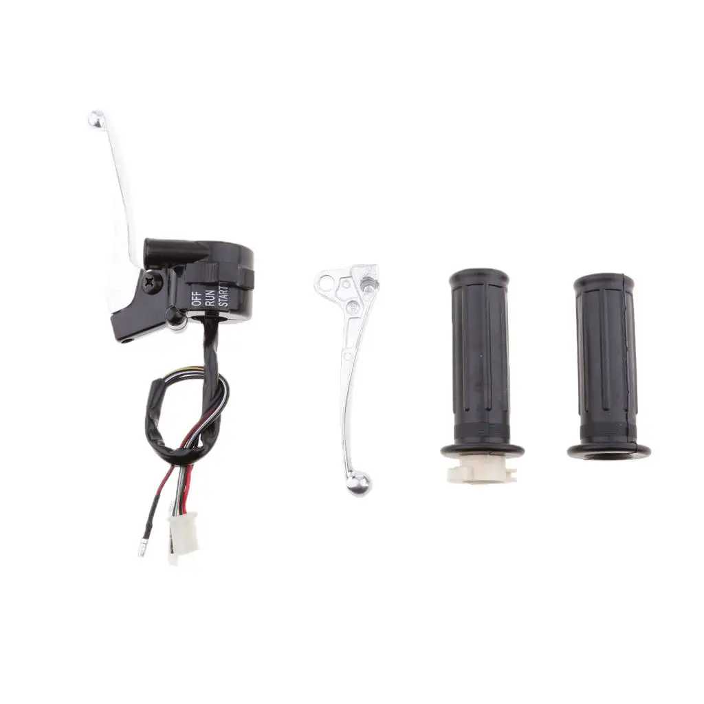 

Front Handle Switch Brake Levers Hand Grips Kit Metal Rubber for Yamaha PW50 Motor Upgrade