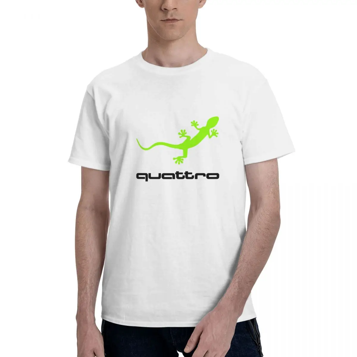 Design New-Green-Special-Gecko-Quattro-Logo T Shirt Tshirt Tee Clothing Cotton Tops Hip Hop T-Shirt