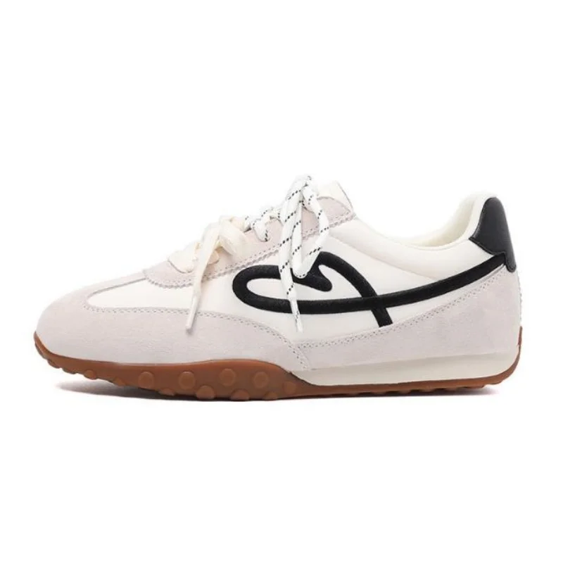 Casual Sneakers Women Suede Leather Mixed Color Round Toe Lightweight Trainers Lace-Up Ladies Casual shoes Handmade 35-40
