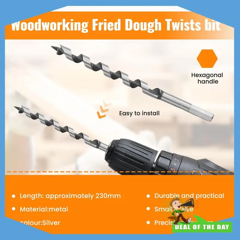 

24-Hour Delivery 5PCS 230Mm Hex Shank Extra Long Point Twist Auger Wood Drill Bits Set Woodworking Twist Drill Bit Tool Set 6 8