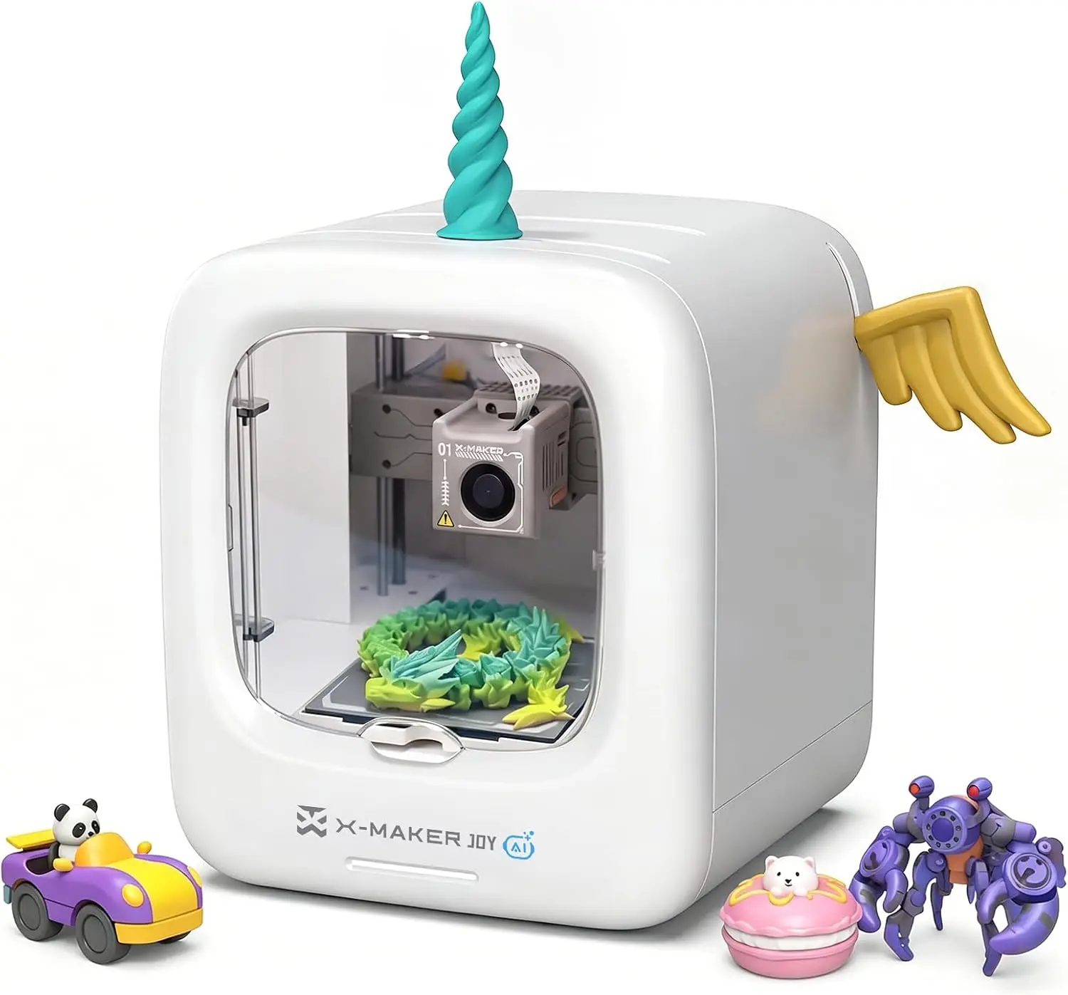 Children 3D Printer Fully Constructed AI Device 8000 Designs 17 Units 400mm/s Quick Operation Leveling Free STEM Present 1 PLA F