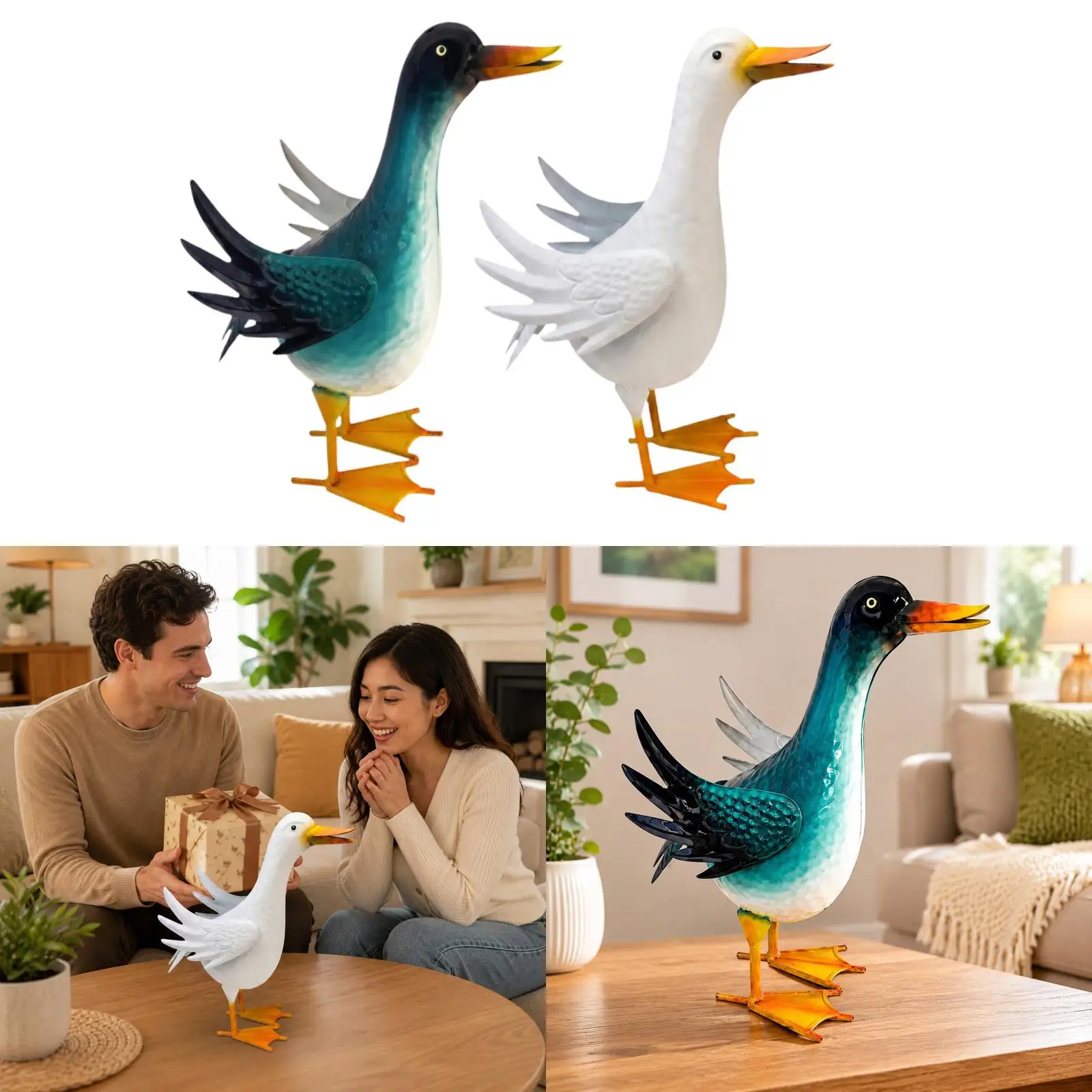 Figura de pato para jardín, estatua decorativa de exteriores - imagen 3