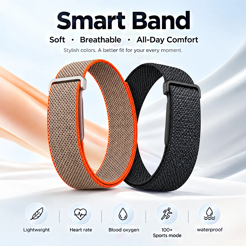 Slim and Light Smart Band Precision Monitoring Heart Rate Blood Oxygen 100+Sports Mode Sleep Monitor Fitness Tracker Smart Band