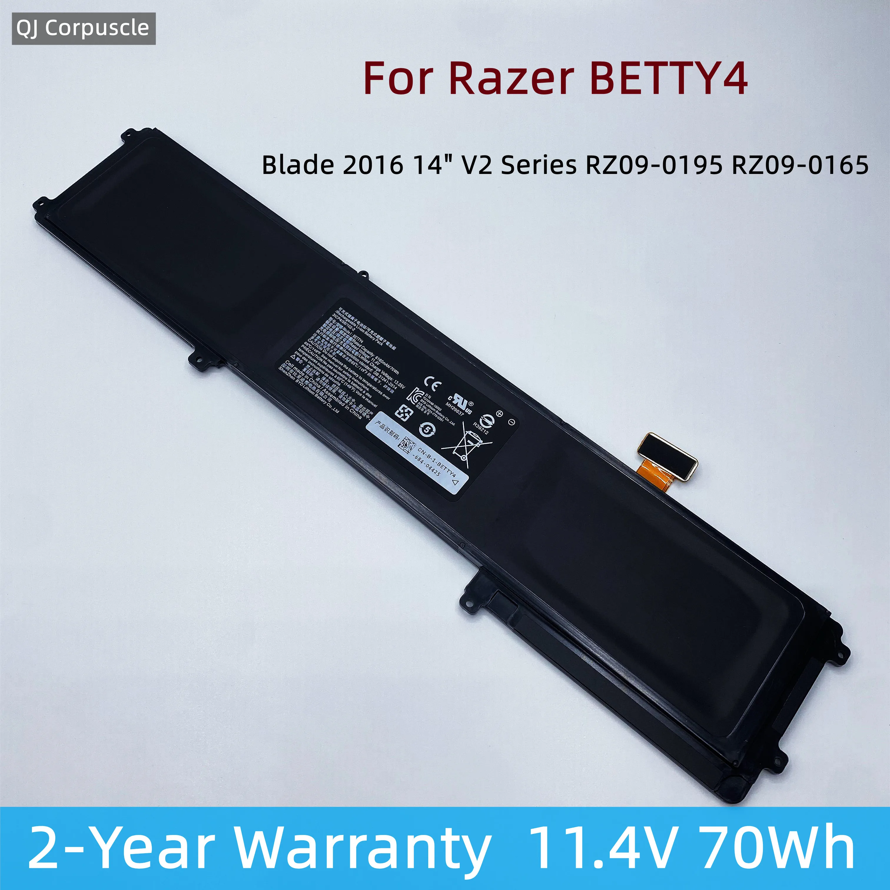 

Original BETTY4 Laptop Battery For Razer Blade 2016 14" V2 Series RZ09-0195 RZ09-0165 RZ09-01953E72 RZ09-01953E71 RZ09-01952E31