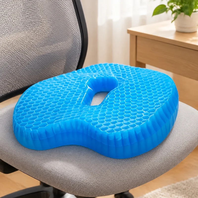 U-Shaped Gel Cushion for Enhanced Comfort and Support During Long Sitting Sessions