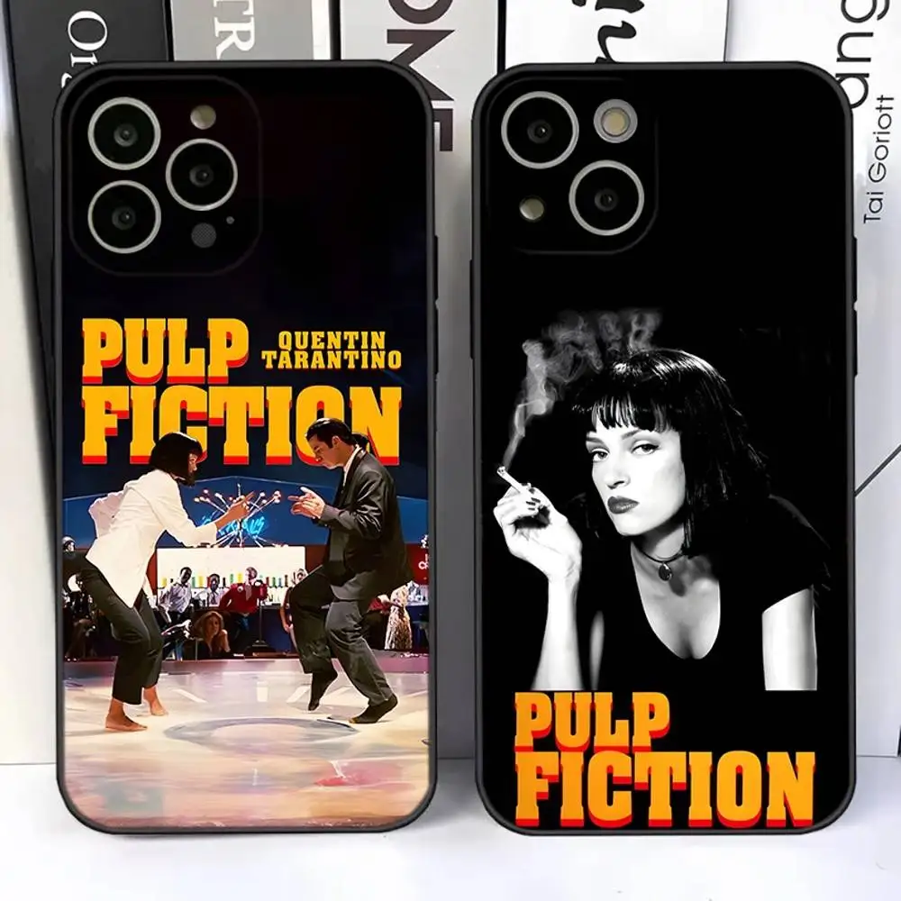 

Movie P-Pulp Fiction Phone Case For iPhone 17,16,15,14,13,12,11 Plus,Pro,Max,Air,XR,XS,X,7,8 SE,Mini Silicone Soft