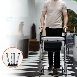 Foldable FourLegged Walker Cane  NonSlip Elderly Support Portable Trolley Easy Mobility Walking Aid Adjustable Senior Walker