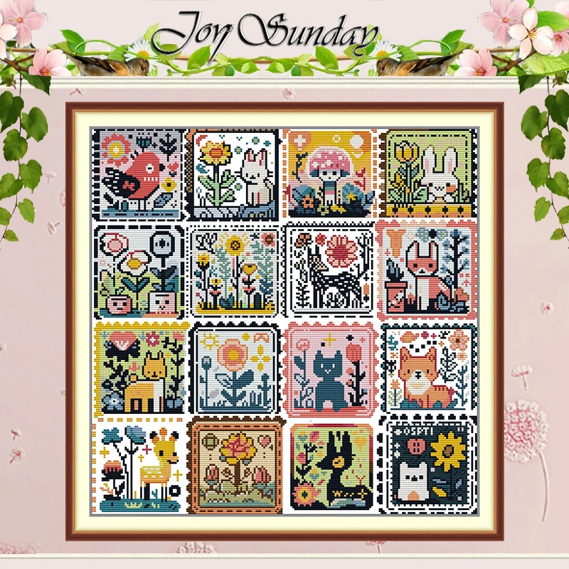 

The Curious Garden Patterns Counted Cross Stitch Set DIY 11CT 14CT 16CT HD Stamped DMC Cross-stitch Kit Embroidery Needlework