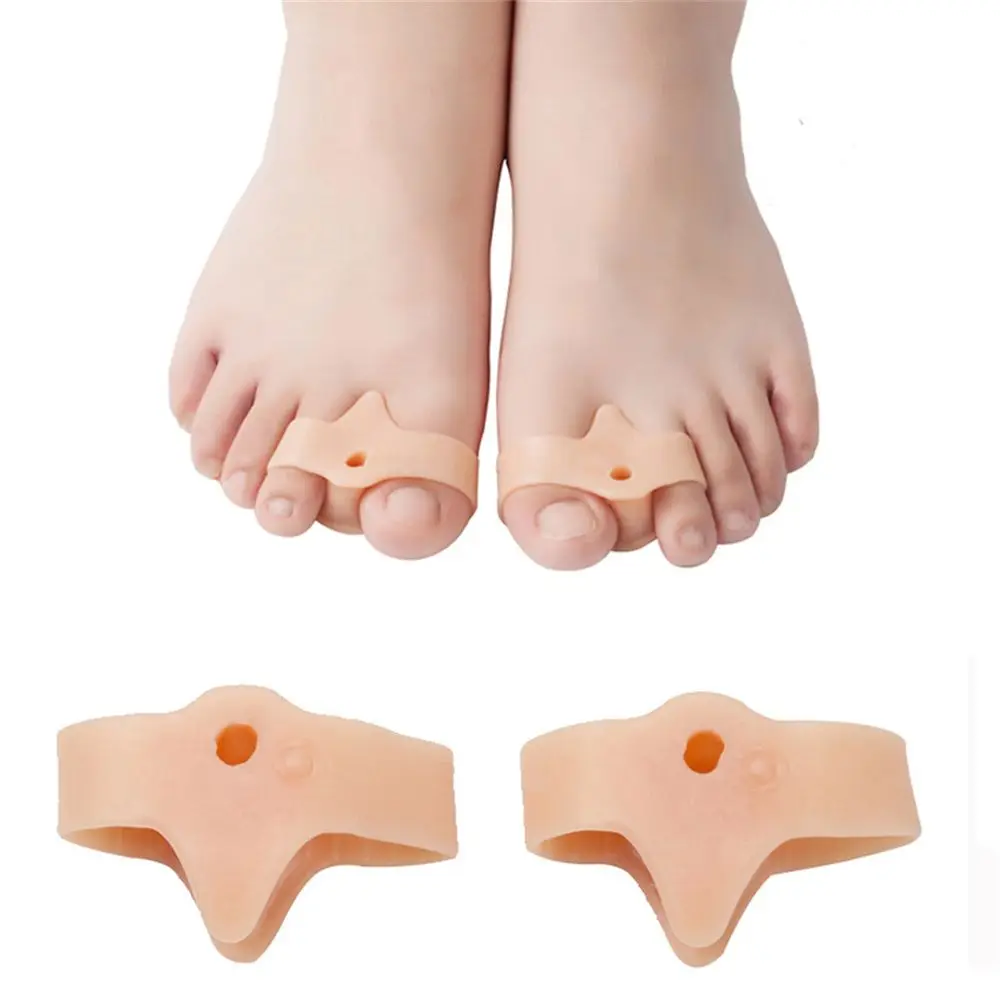 Corretor de polegar, 2 peças = 1 par, ferramentas de cuidados com os pés, corretor de hálux valgus, ajustador de ectropião, separador de dedos dos pés, osso de joanete