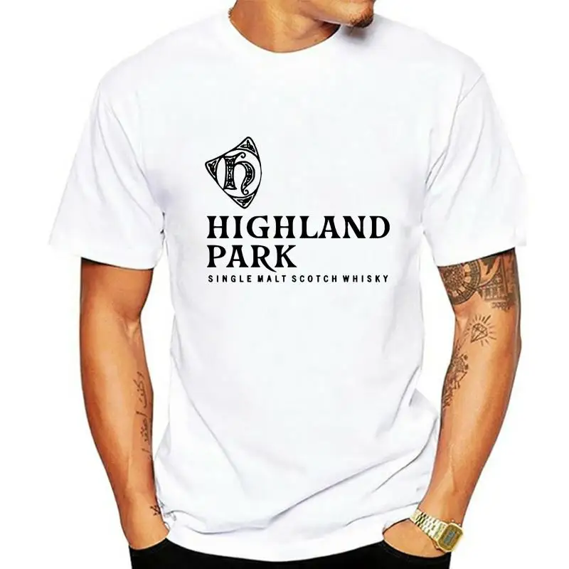 Camiseta Highland Park Single Malt Whisky Drings, camiseta para hombre, camiseta holgada gris blanca de talla grande