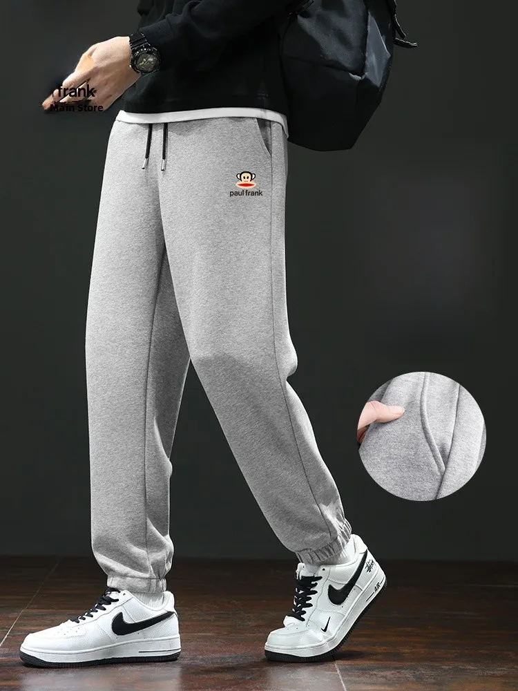 

Мужские повседневные спортивные брюки на весну 2025 года, свободного кроя, с манжетами, молодежные, всесезонные, из хлопка и полиэстера