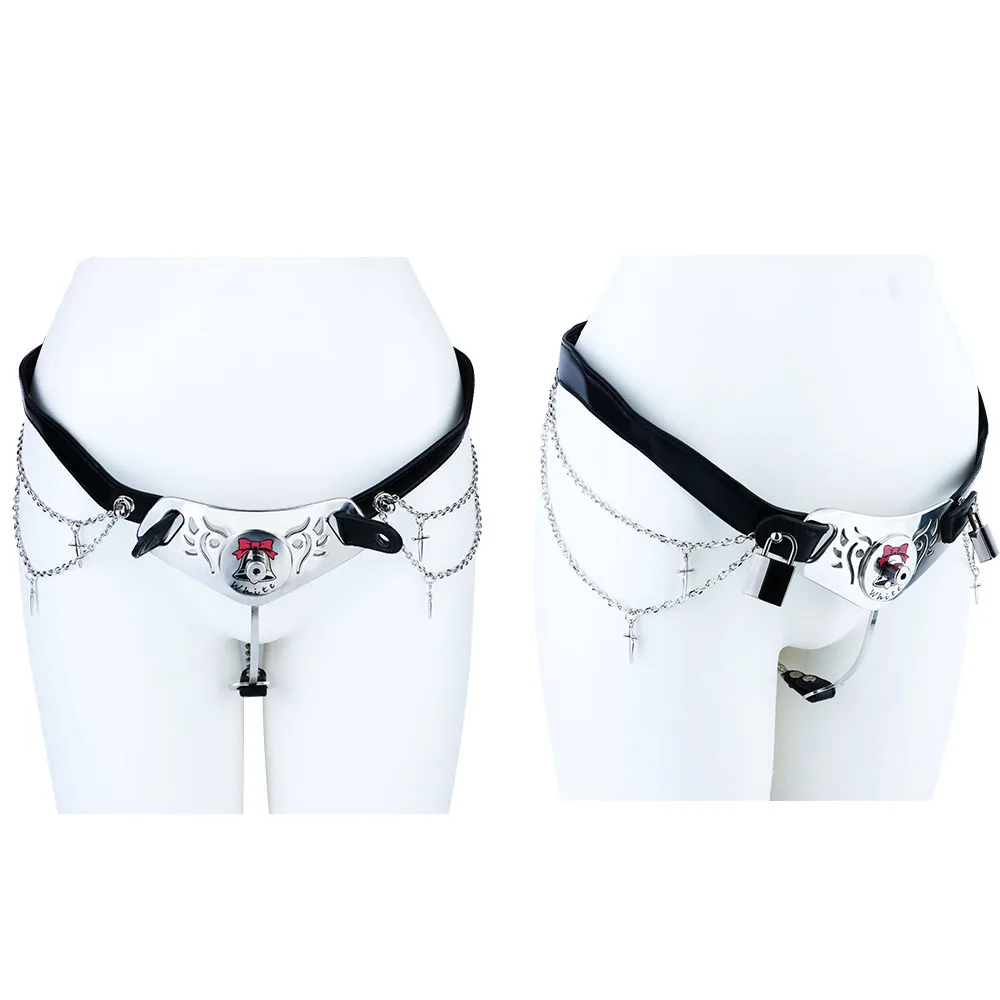 FRKO Fufu Clip Sissy Flat Inverted Chastity Cage With Bondage Lock Belt Male Chastity Pants Invisible Wear Erotic Sex Toys Men 2