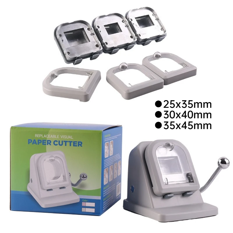 ID Photo Cropper Business Card Photo Cutter Paper Cutter Square Paper Punch for Fridge Magnets Button Making ≥1 Million Cuts