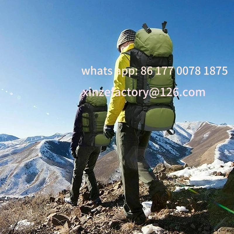 Customizable Large 90L Travel Bag Camping Backpack Hiking Army Climbing Bags Mountaineering  Sport Bag Outdoor Shoulder Rucksack
