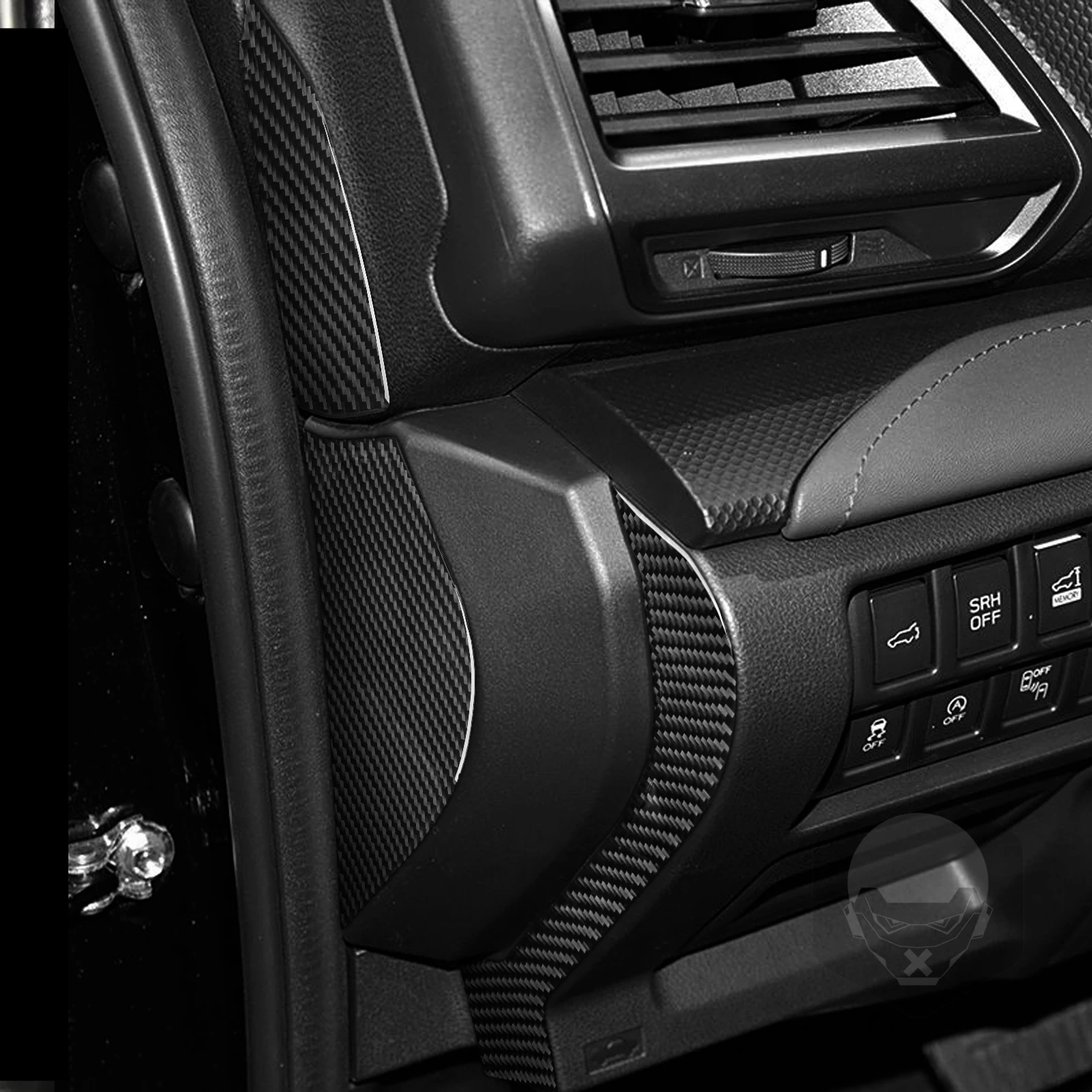 For Subaru Forester 2019-2024 Carbon Fiber Central Navigation Radio AC Gear Shift Door Panel Car Accessories Decorative Stickers