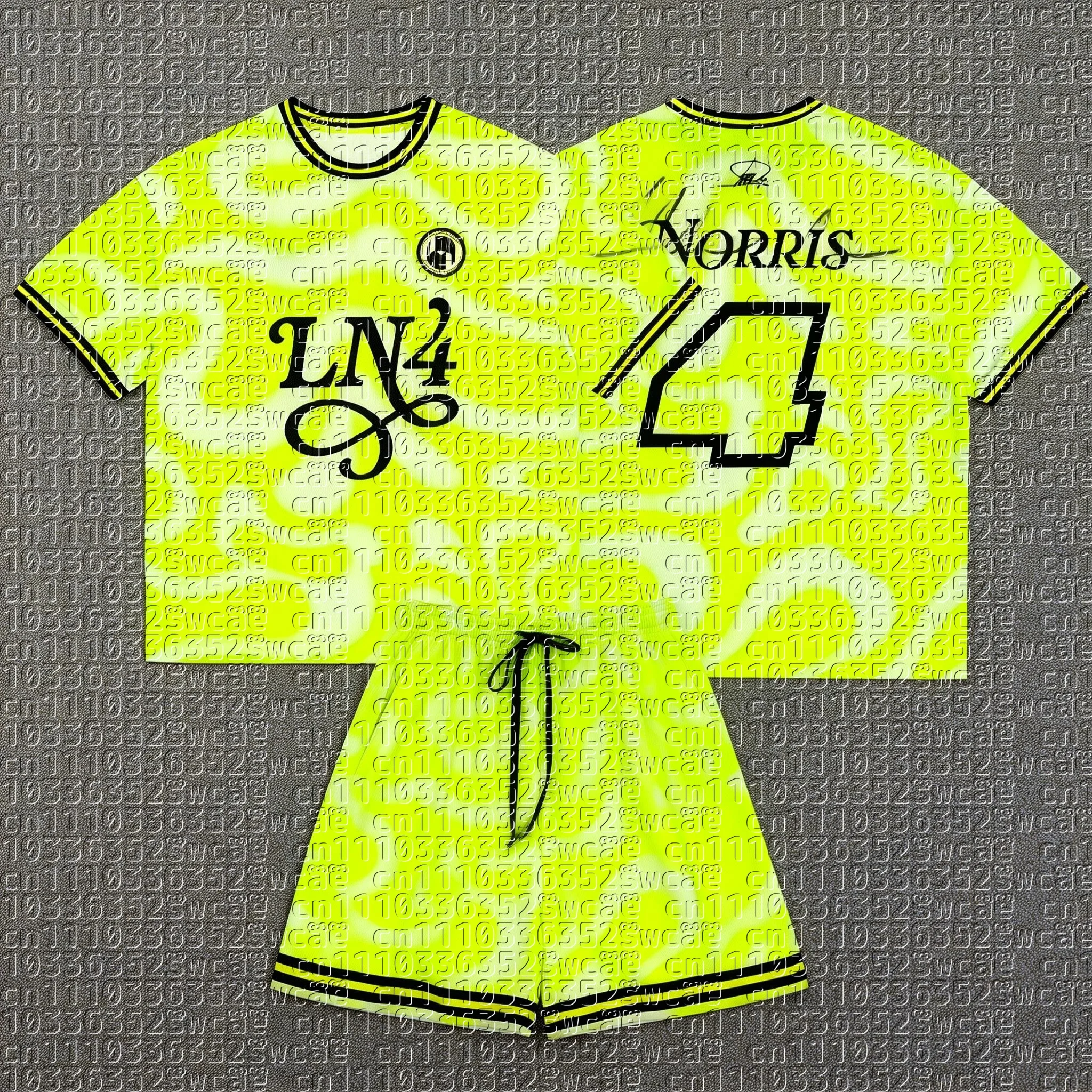 

2026 Hot Selling Racing Suit Fan Design Set Training Team Uniform Summer Adult Sports Top Shorts Men's T-shirt Set